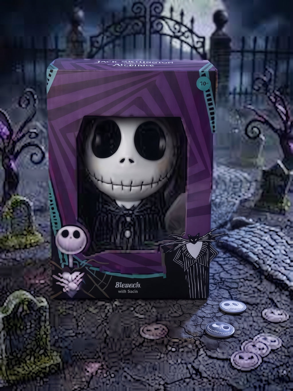 Alcancía De Jack Skellington Plástico Decoración Halloween Y Calavera
