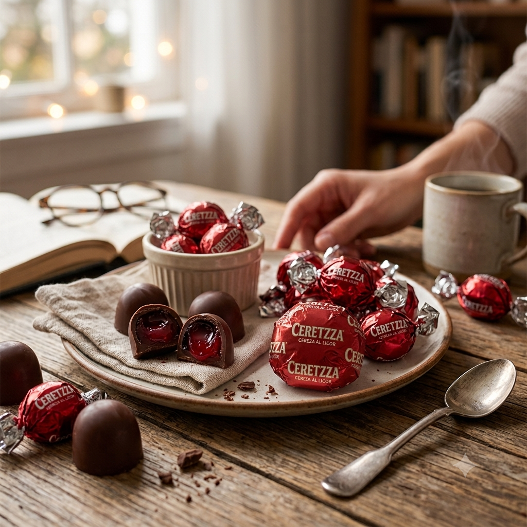 Ceretzza Bombón Sabor Chocolate con Cereza al Licor 100 Piezas | Dulce de Mayoreo