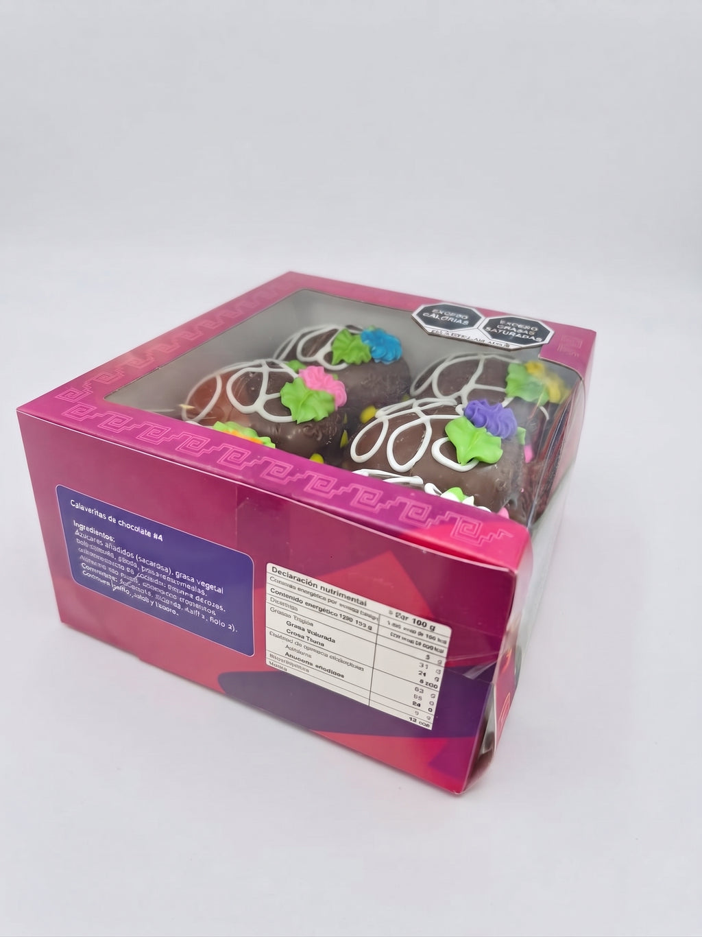 Caja De Calaveras De Chocolate 6 Pzas Día De Muertos Y Halloween