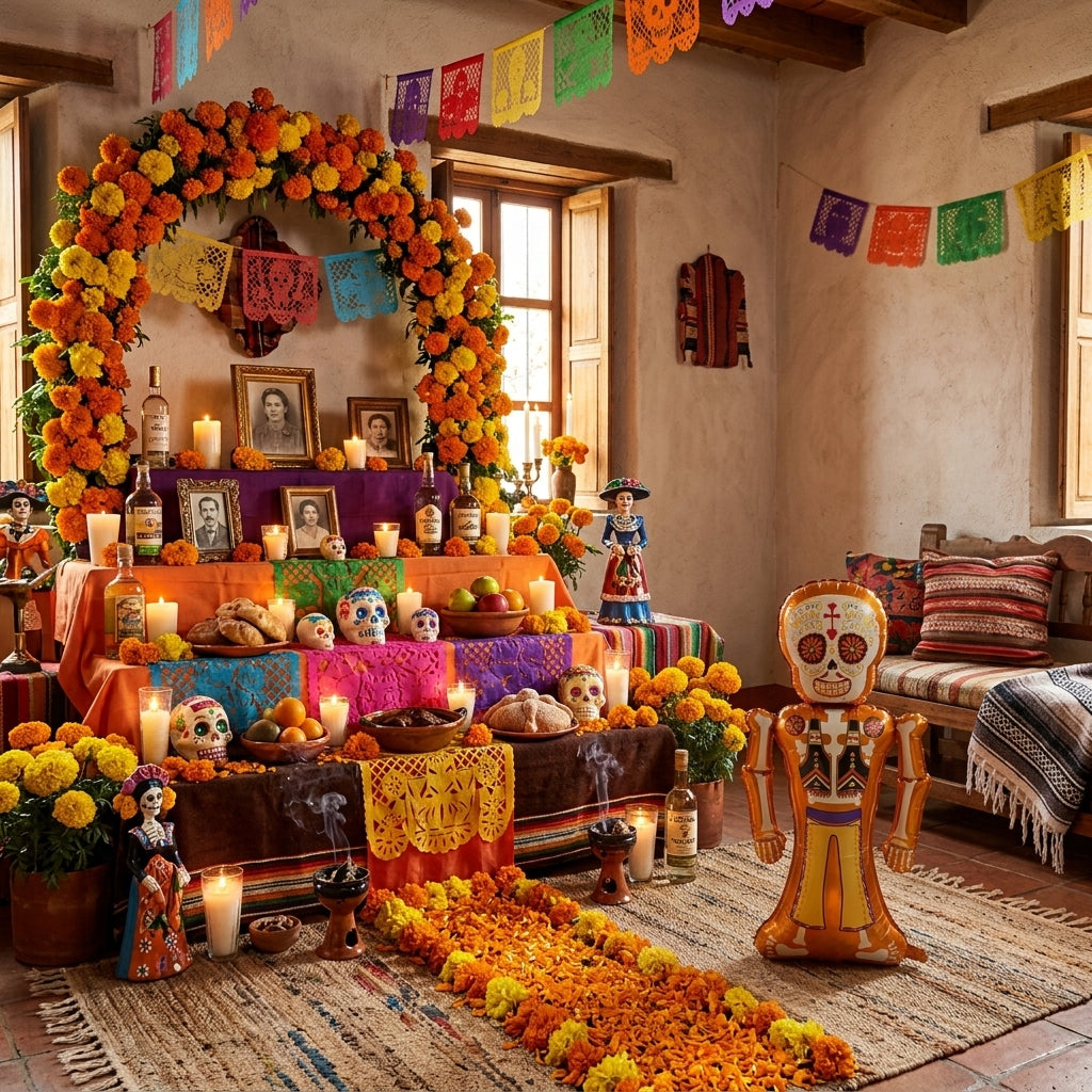 Globo Gigante Calavera Día De Muertos Halloween Fiesta 60x117cm