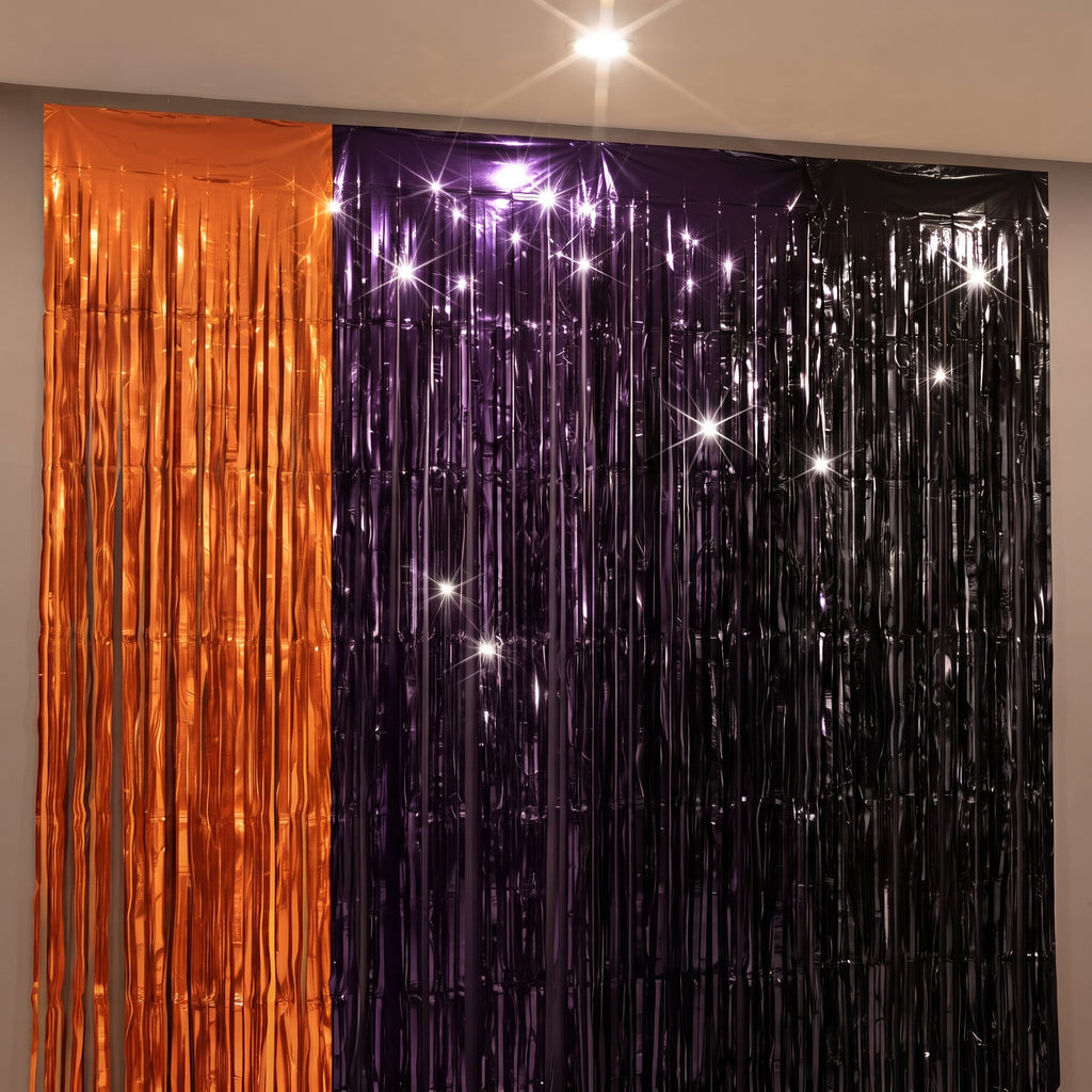 Cortina Metálica Halloween (Set de 2 pzas) | Decoración para Fiestas y Terror