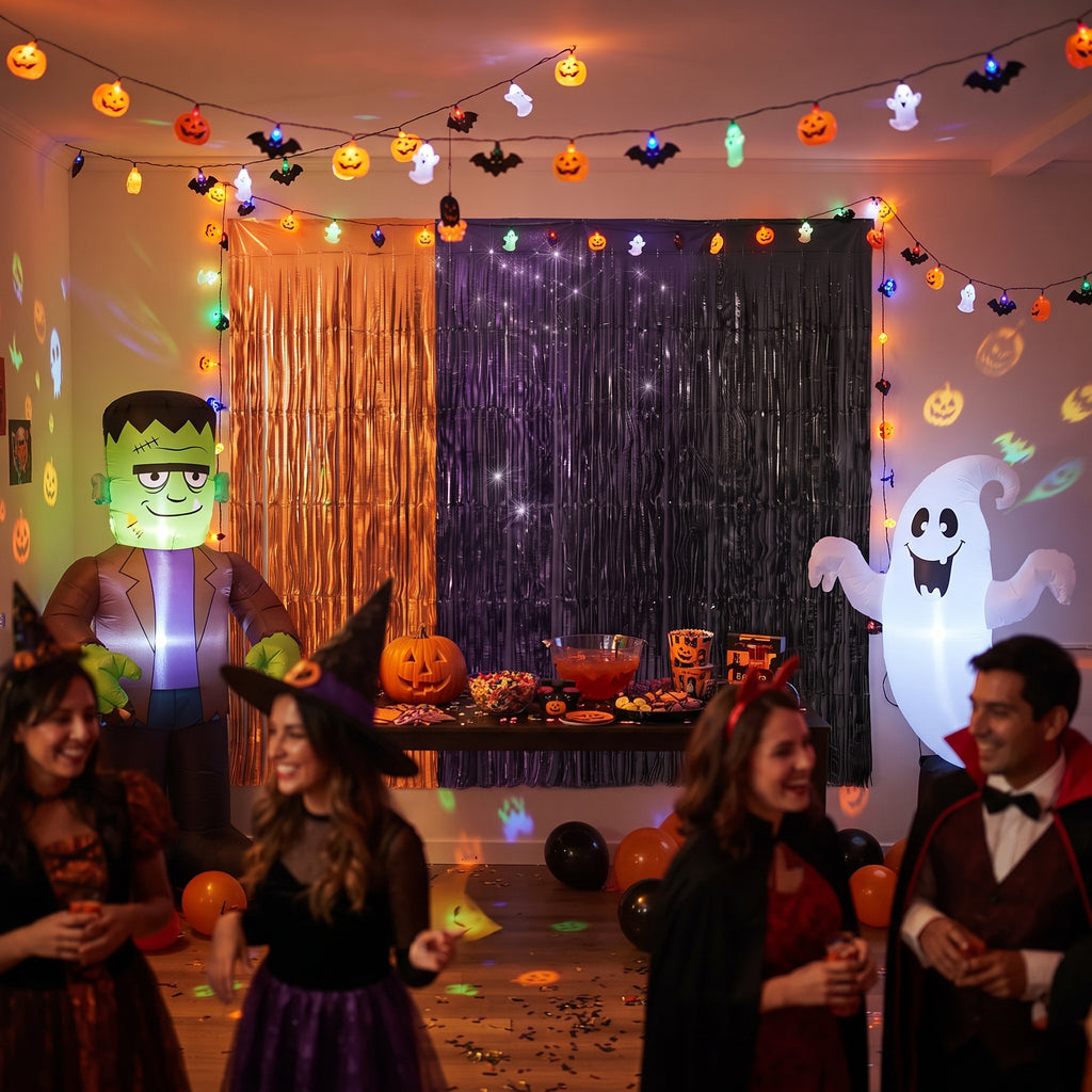 Cortina Metálica Halloween (Set de 2 pzas) | Decoración para Fiestas y Terror