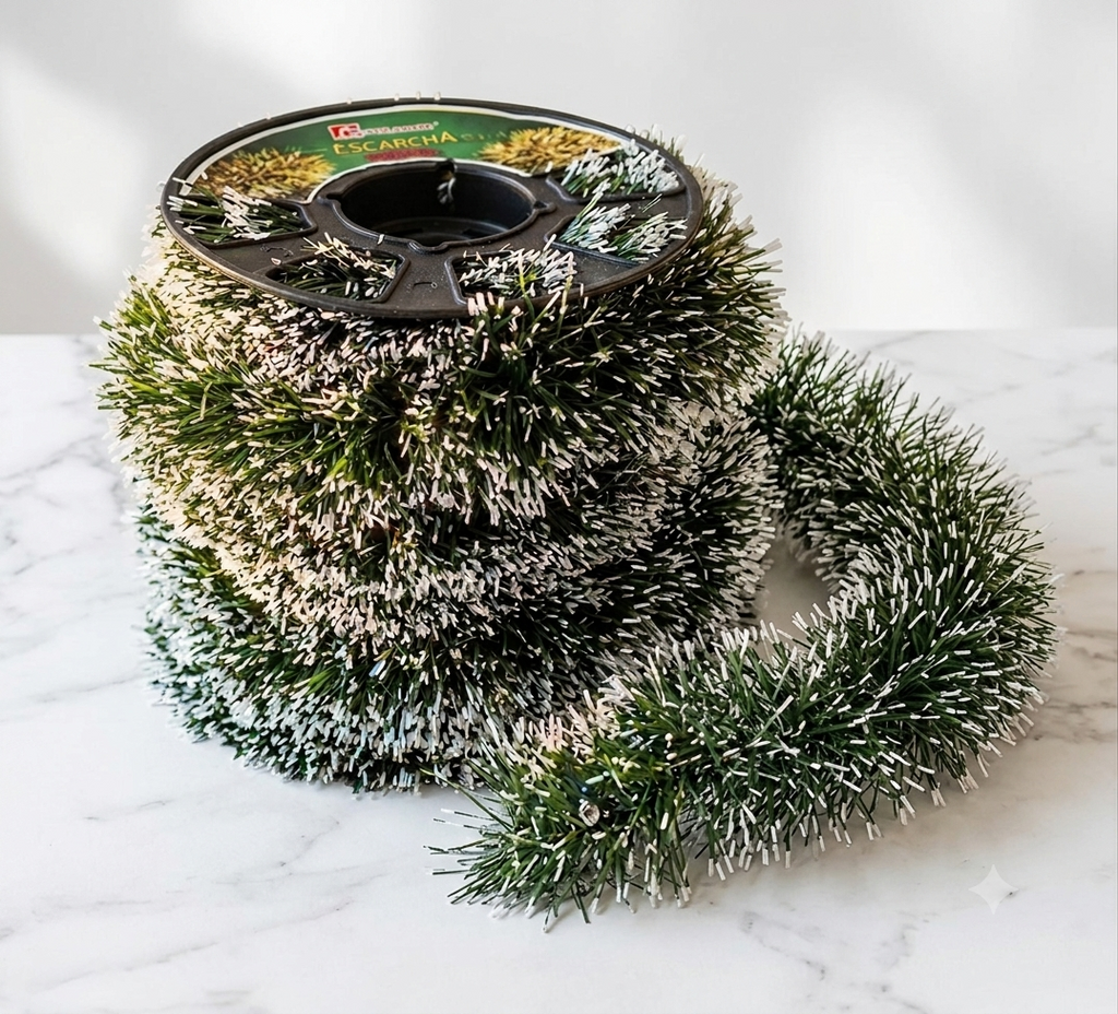 Caja de Escarcha Navideña 12 Piezas | Guirnaldas para Árbol de Navidad Caja por Mayoreo