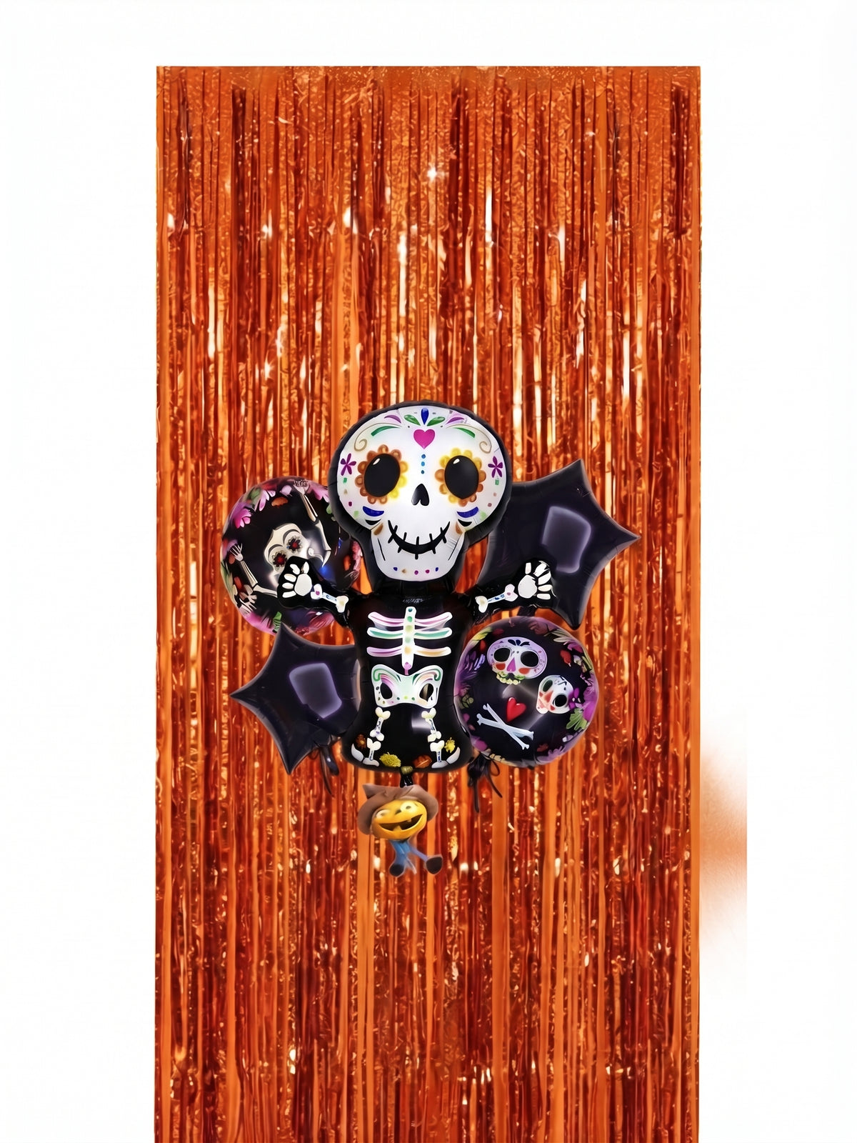 Globo Metálico Calaca Calavera Halloween Día De Muertos Adorno Fiesta