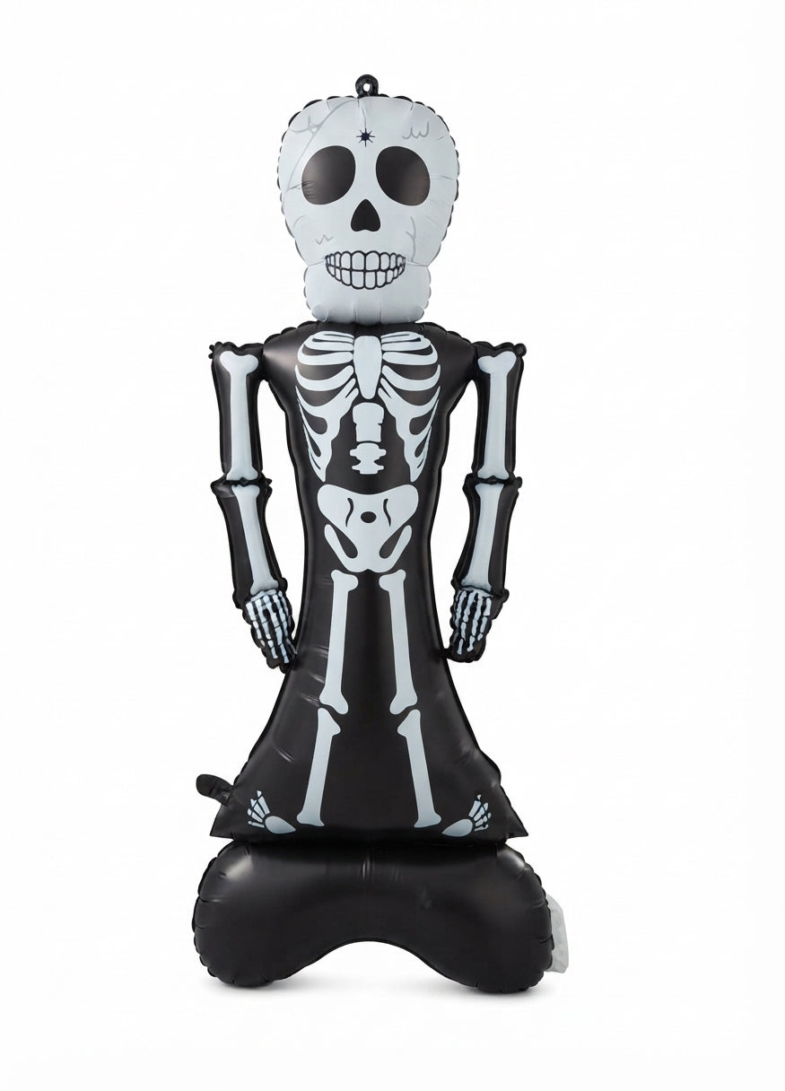 Globo Gigante Esqueleto Muerte Halloween 74x148 Cm Metálico Decoración