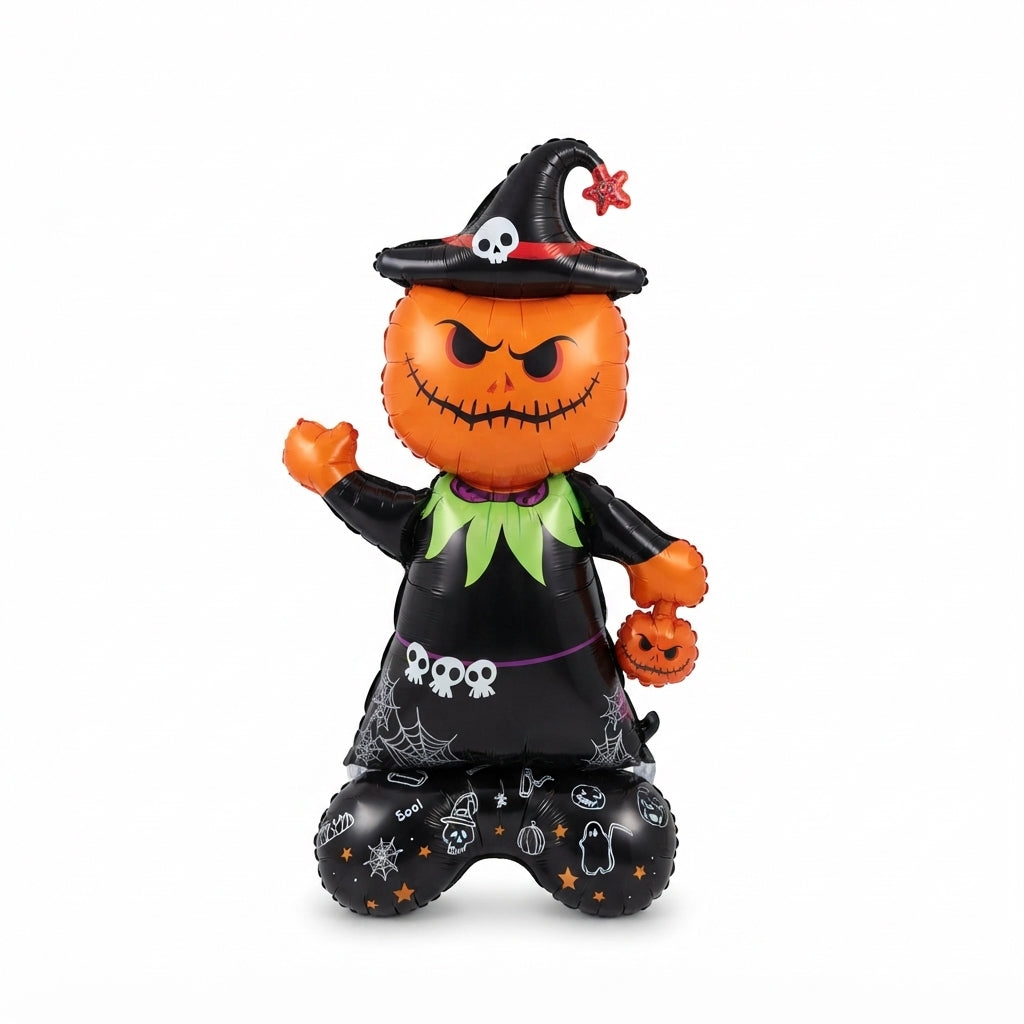 Globo Gigante Calabaza Halloween Adorno Fiesta 88x149 Cm Metalizado