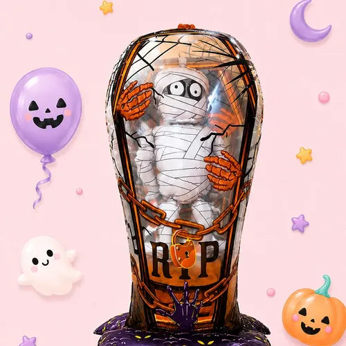 Globo Momia Ataud Halloween Fiesta Adorno Decoracion 67x117cm