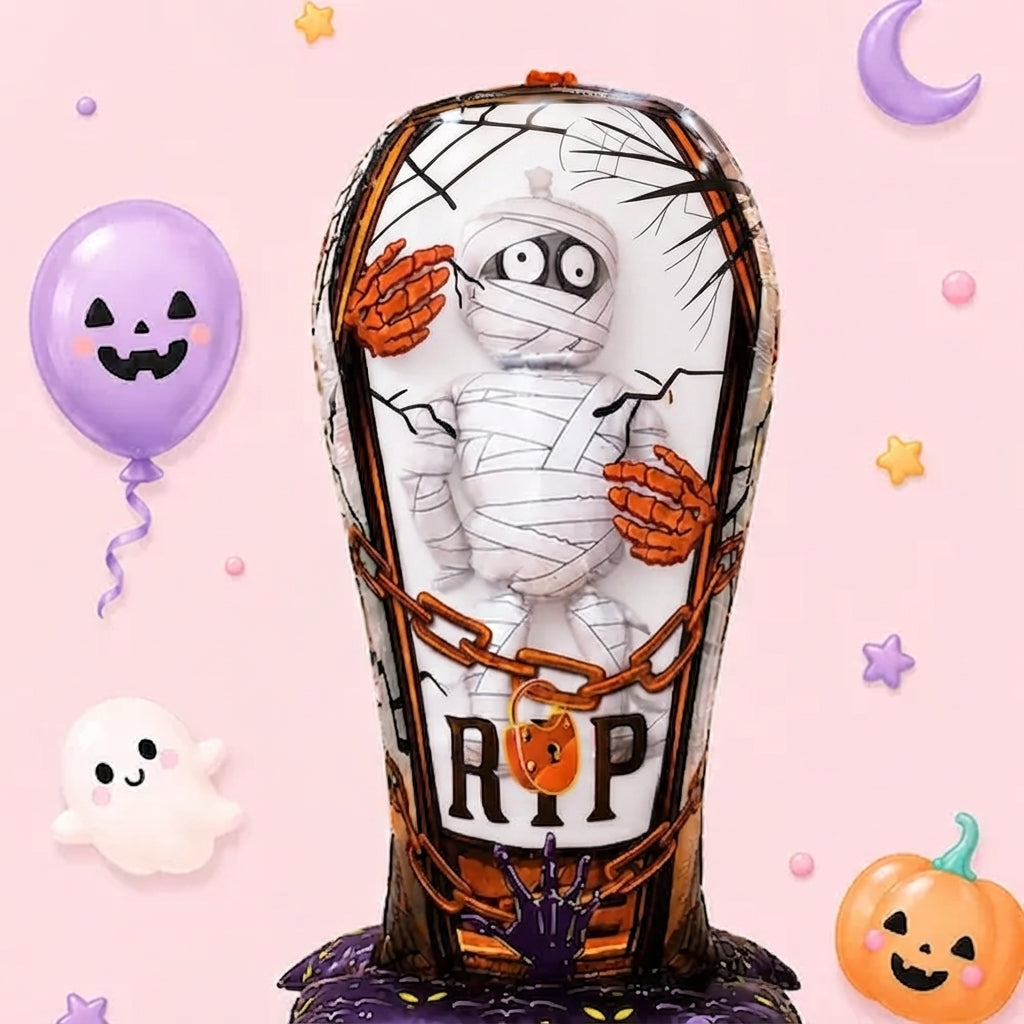 Globo Momia Ataud Halloween Fiesta Adorno Decoracion 67x117cm