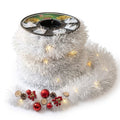 Escarcha Navideña Blanca 20 Metros | Guirnalda Decorativa de Navidad