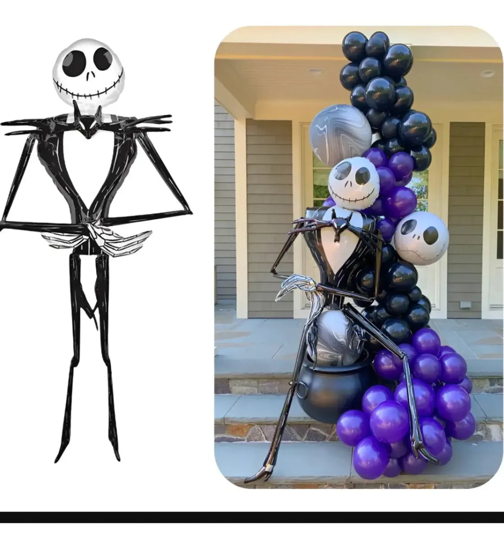 Inflable Jack Skellington y Catrina 215 cm | Decoración Halloween