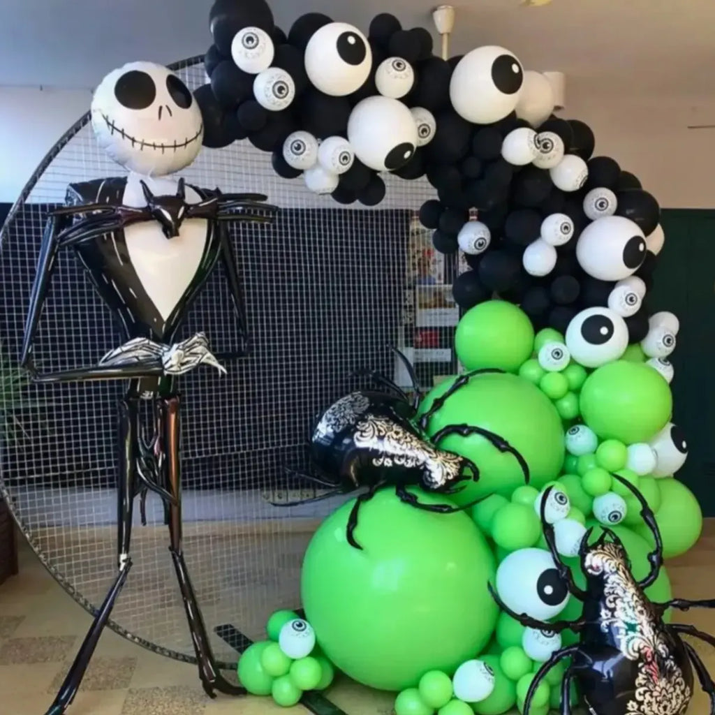 Inflable Jack Skellington y Catrina 215 cm | Decoración Halloween