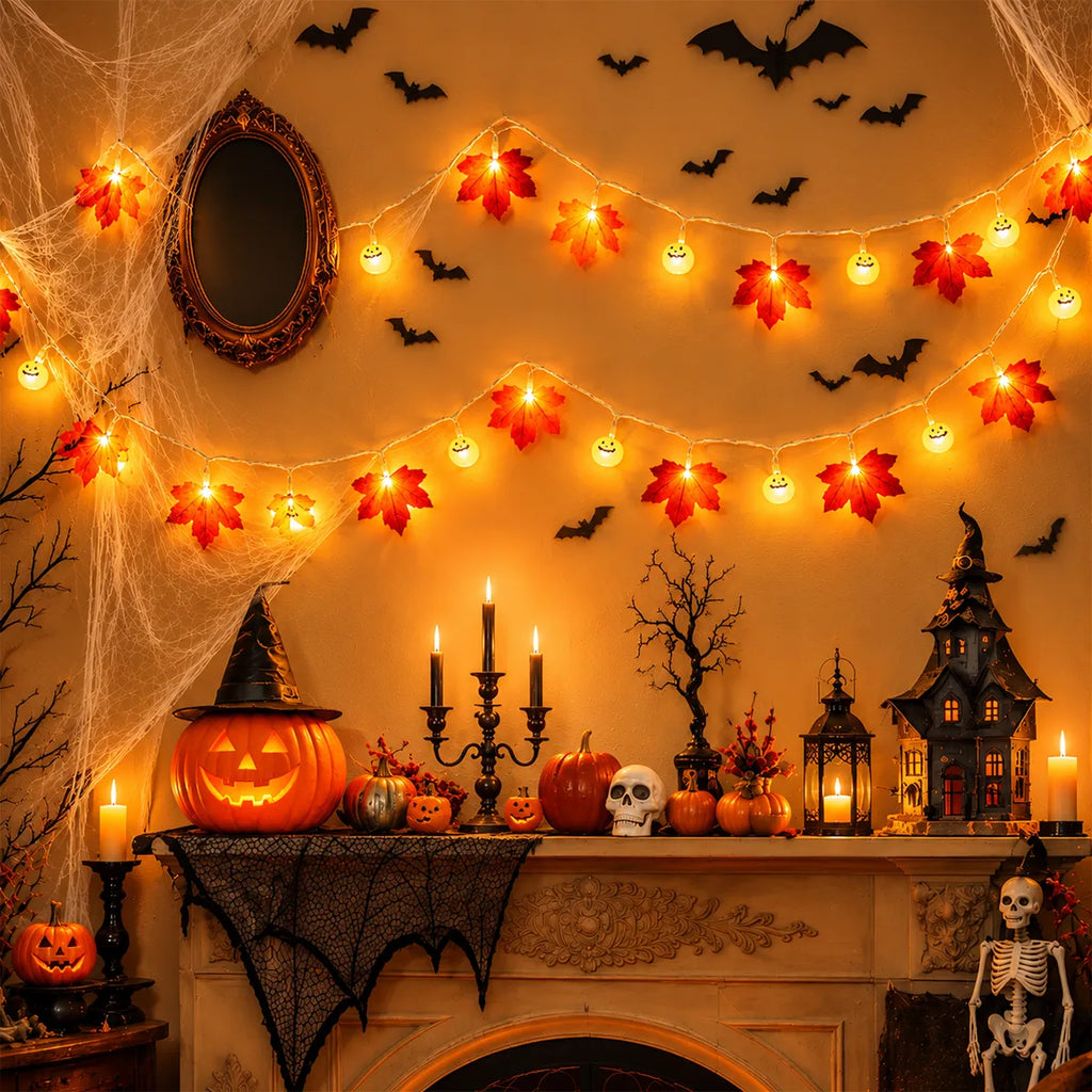 Guirnalda de Luces LED 3 Metros Forma de Calabaza | Halloween