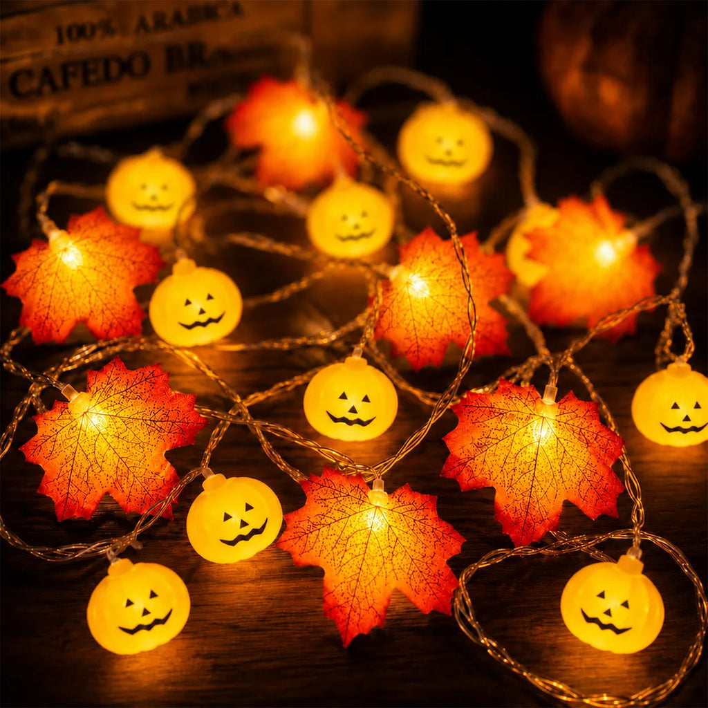 Guirnalda de Luces LED 3 Metros Forma de Calabaza | Halloween