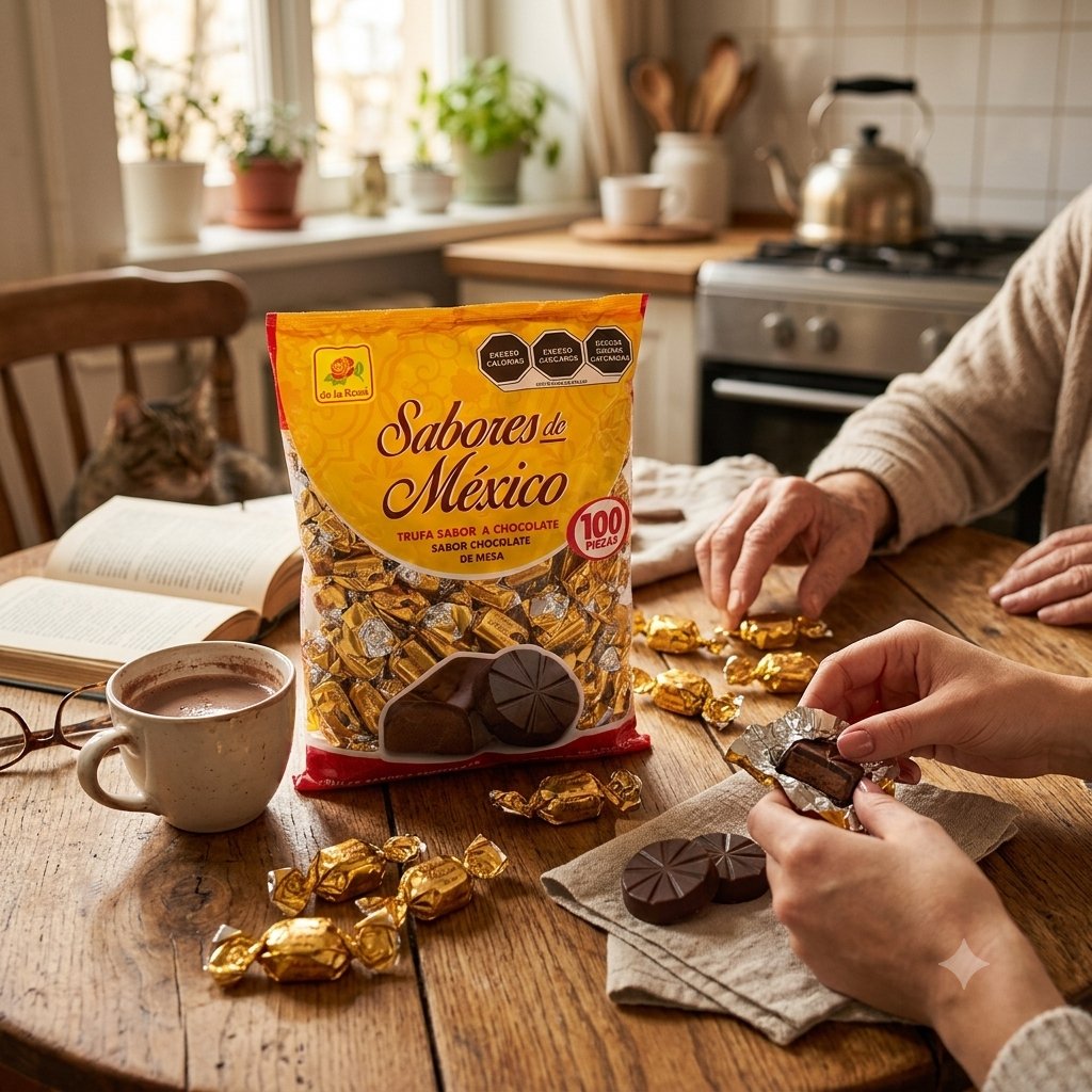 Sabores de México Trufa Sabor a Chocolate 100 Piezas De La Rosa | Dulce Mayoreo