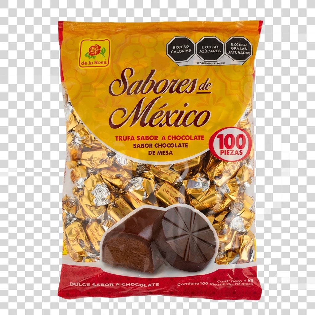 Sabores de México Trufa Sabor a Chocolate 100 Piezas De La Rosa | Dulce Mayoreo
