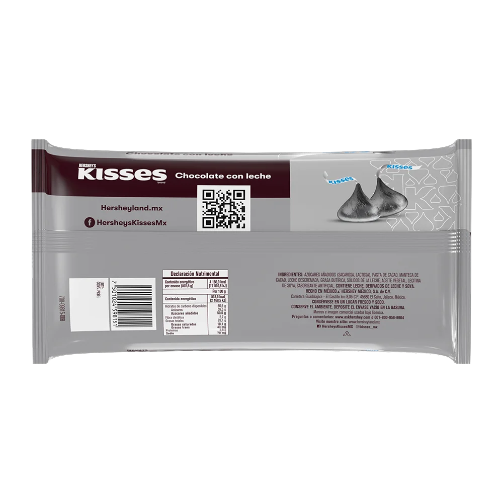 Chocolates Hershey's Kisses de Leche 807.5g | Bolsa Grande para Eventos
