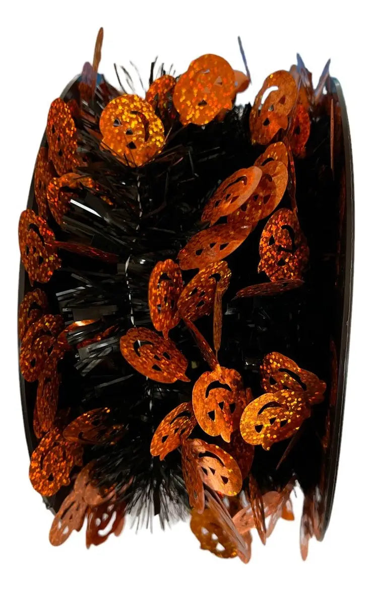 Escarcha Decorativa Halloween Con Calabazas Naviplastic Guirnalda 20 mts