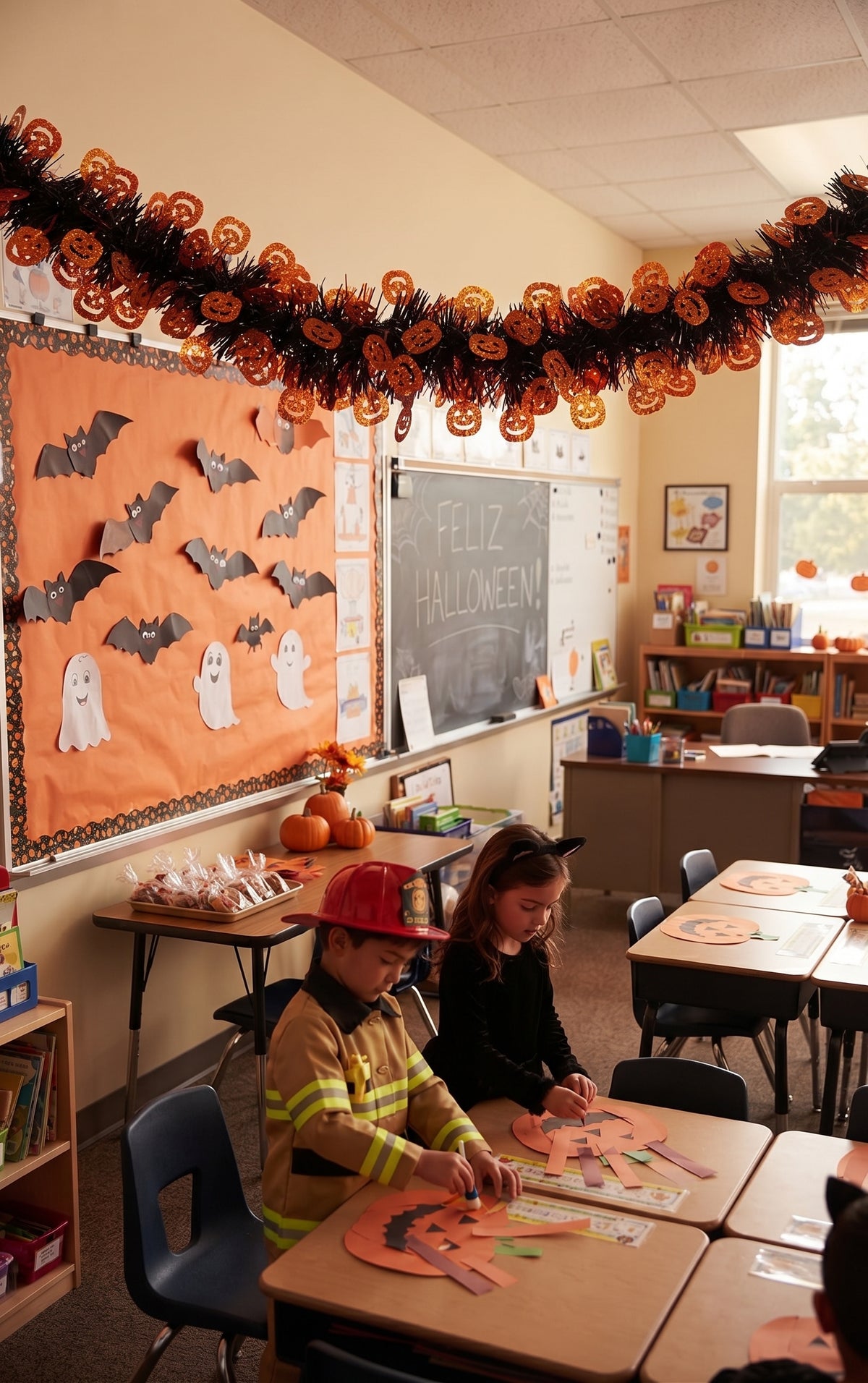 Escarcha Decorativa Halloween Con Calabazas Naviplastic Guirnalda 20 mts