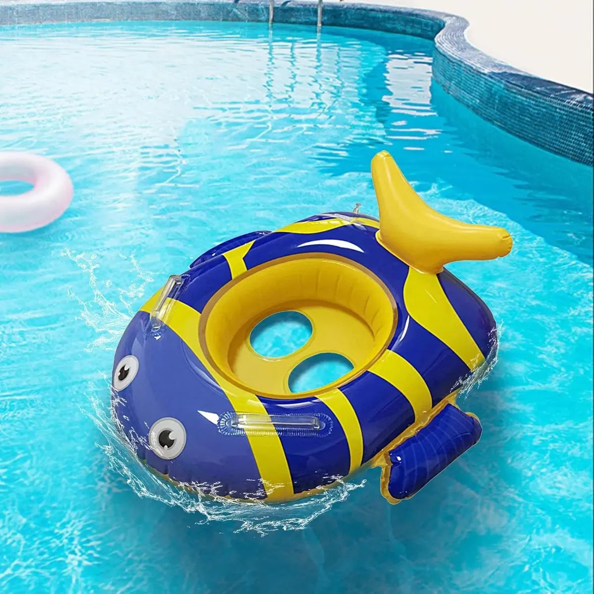 Flotador Infantil con Asiento – Diseño Pez (Seguridad y Diversión Acuática)