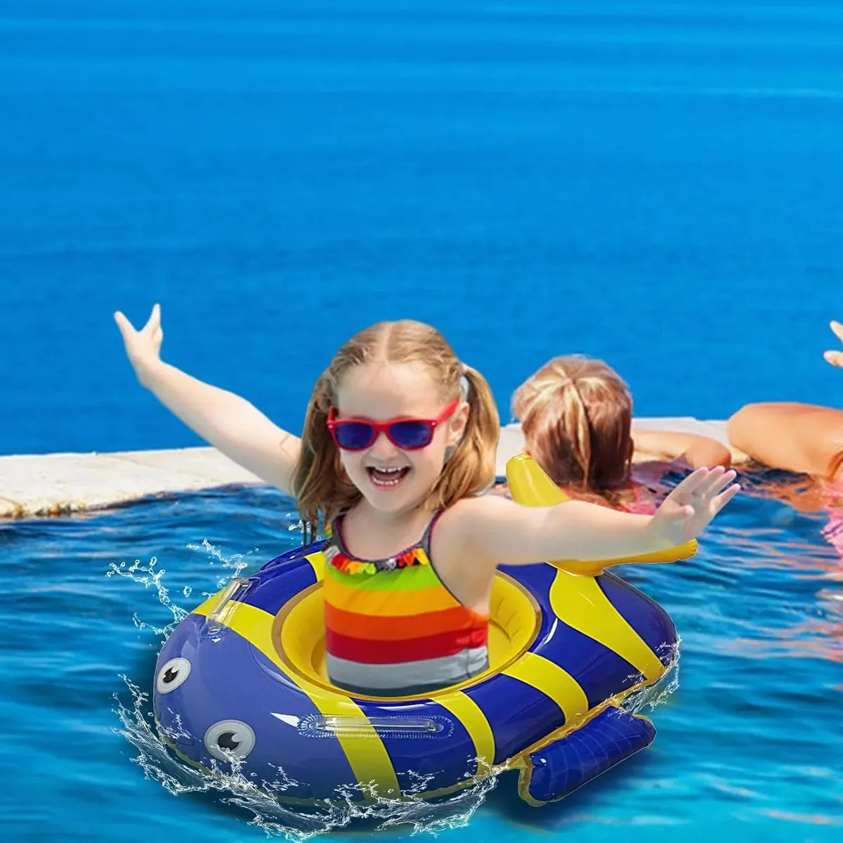Flotador Infantil con Asiento – Diseño Pez (Seguridad y Diversión Acuática)